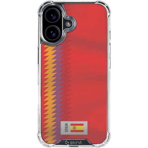 Spain Soccer Flag iPhone 16 Clear Case